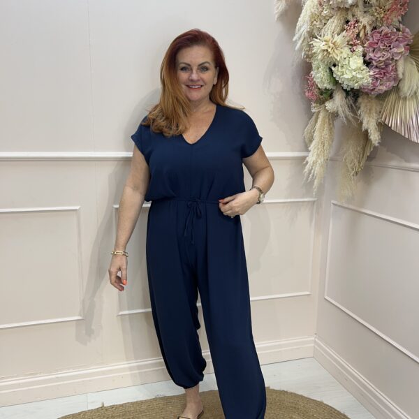 Lola: Oversized V-neck jumpsuit. One Size 10-18