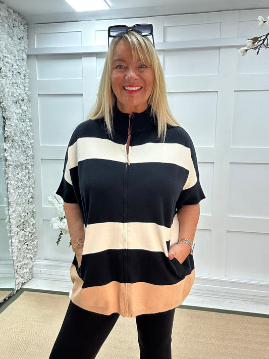 Asha: Block colour cardigan. One size: 16-24