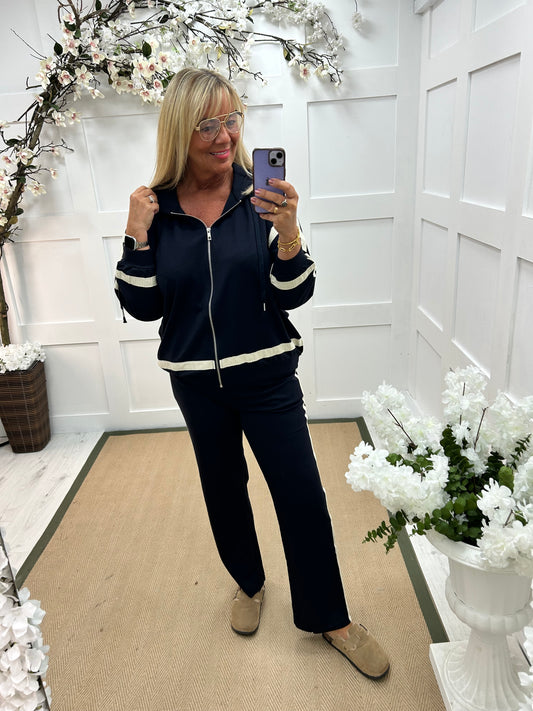 Myleene: Navy 2 piece loungewear set. One size: 12-16