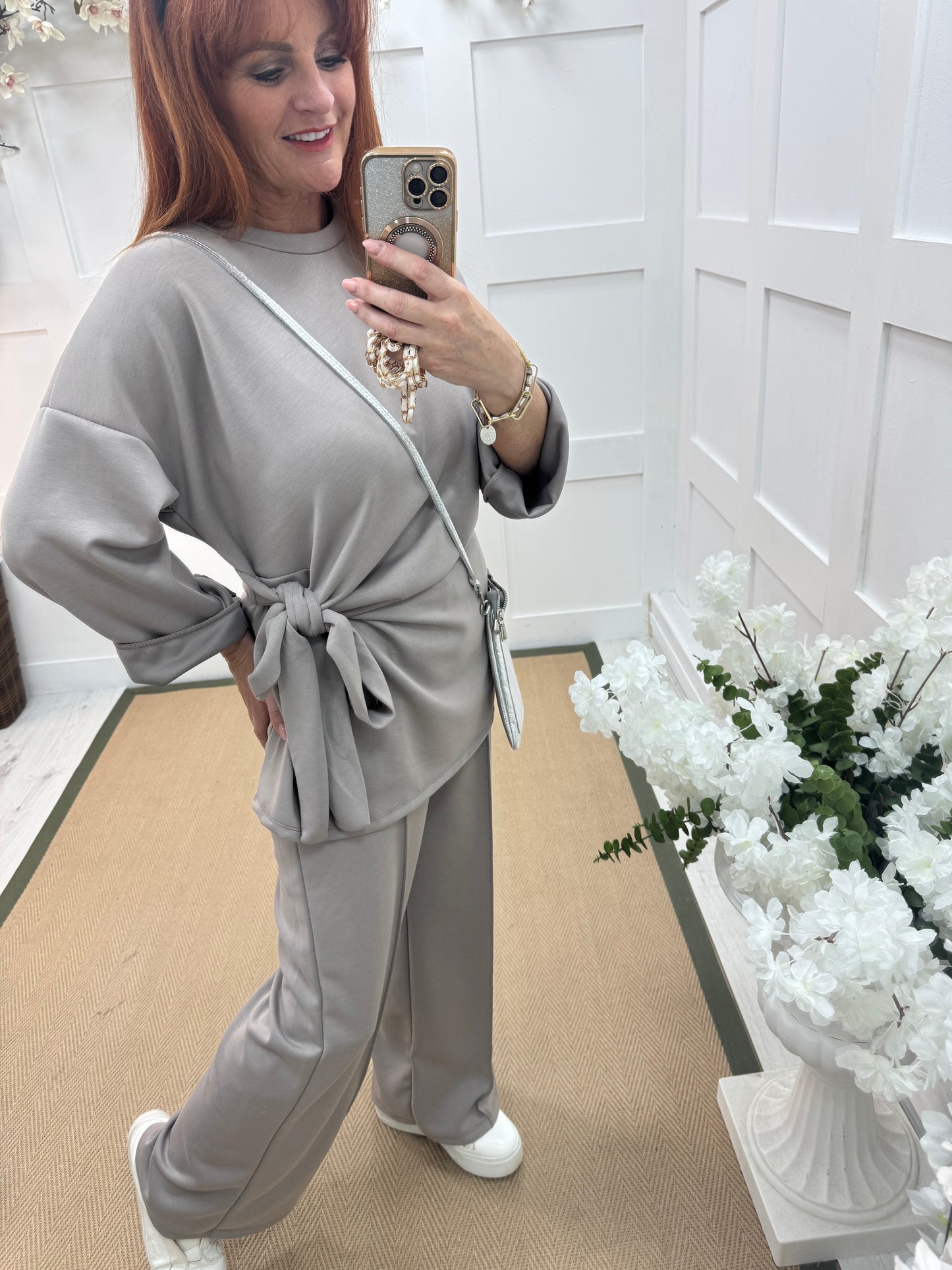 Piper: Mocha loungewear set. One size: 14 - 20