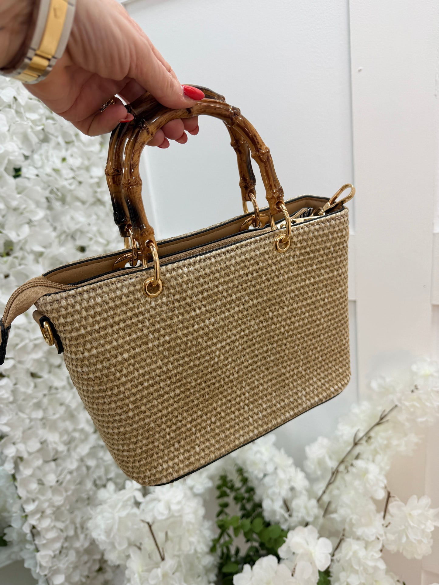Tara: Small top handle grab bag. 3 colours