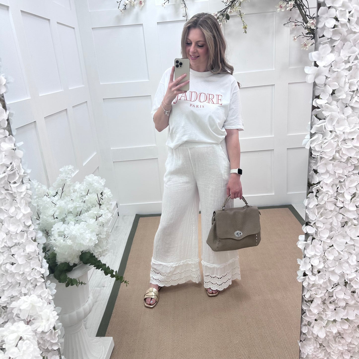 Jilly: White J’adore T shirt. 3 sizes