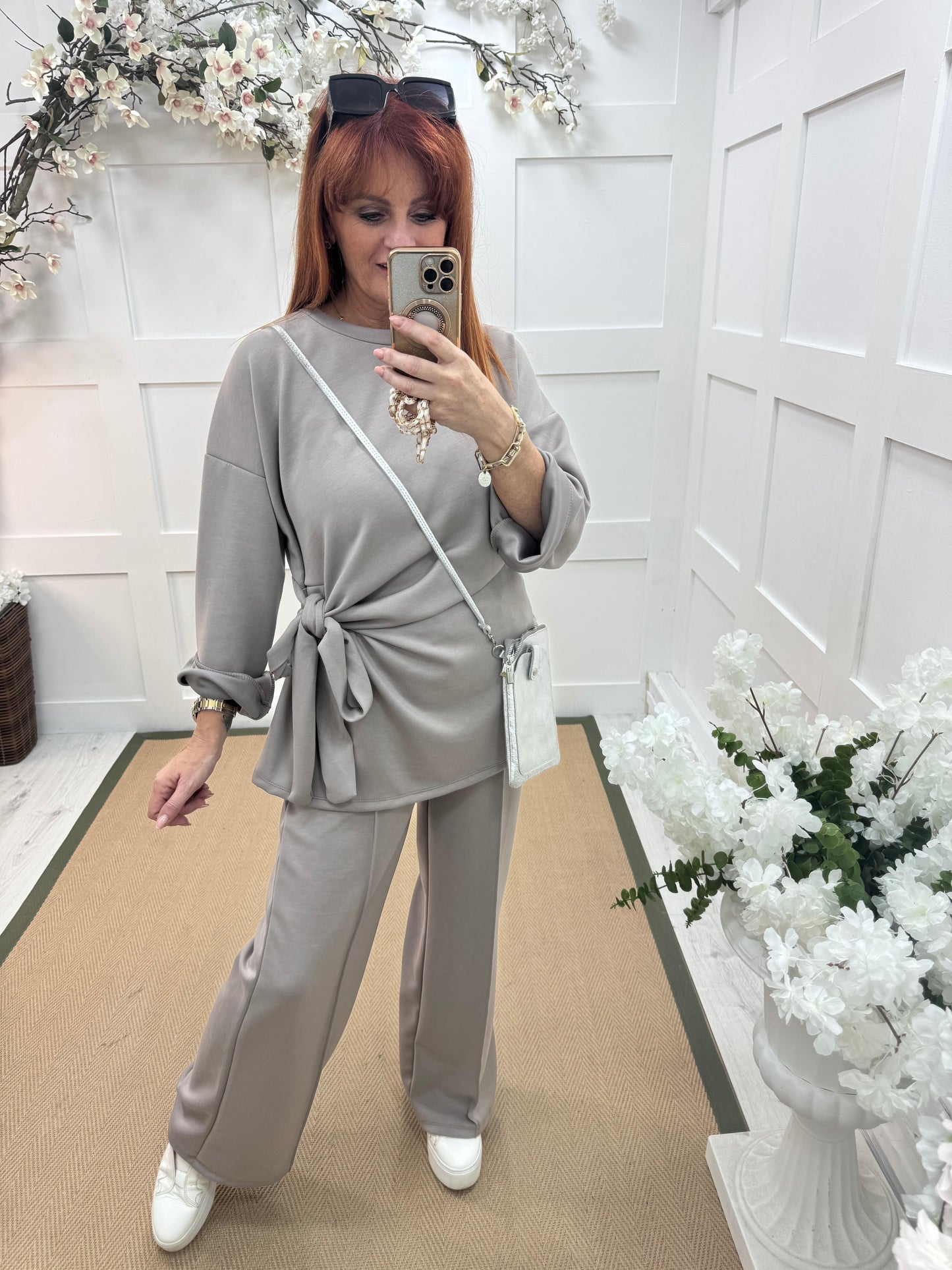Piper: Mocha loungewear set. One size: 14 - 20