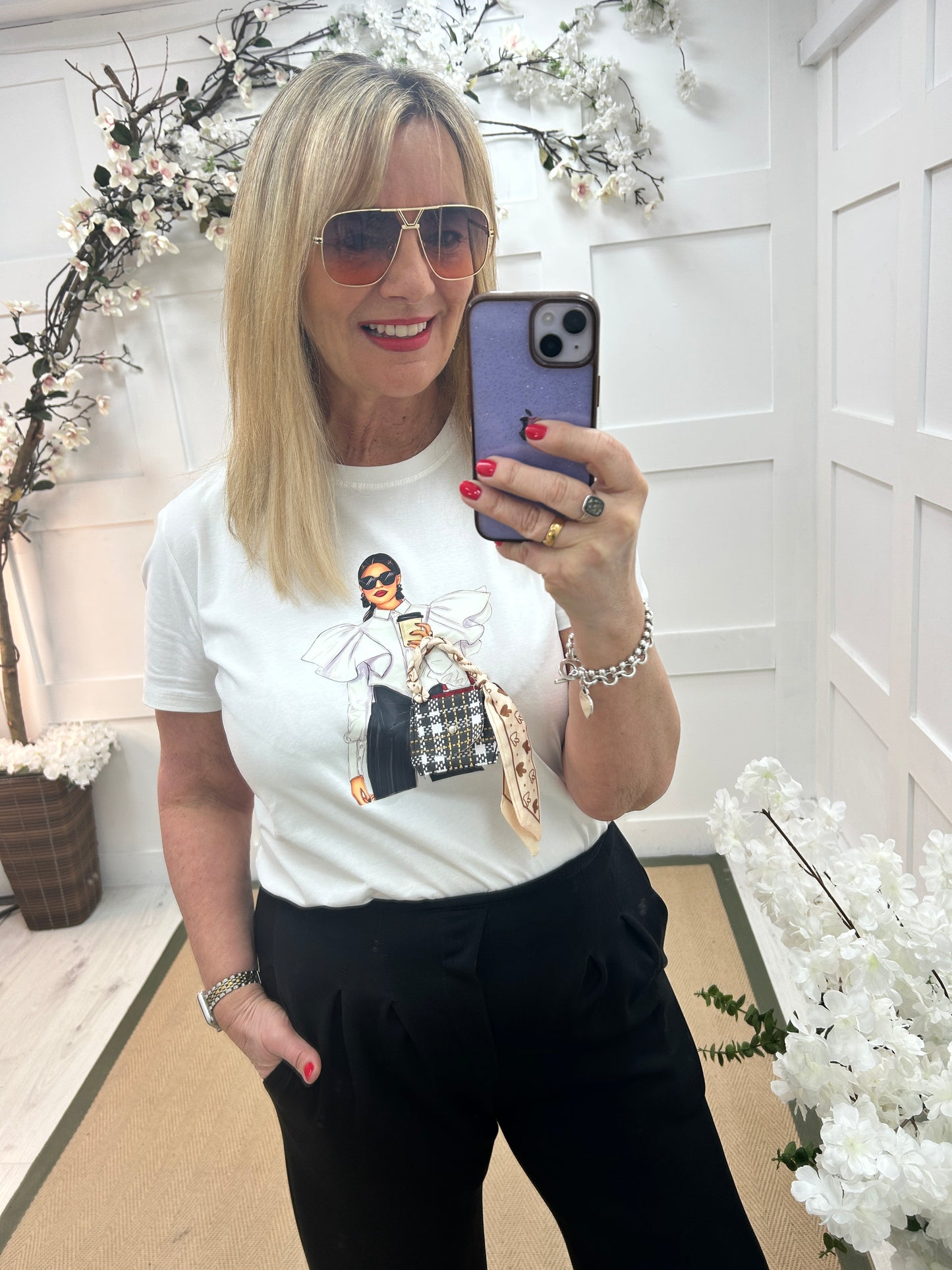 Kim: Graphic girl T shirt. 2 sizes