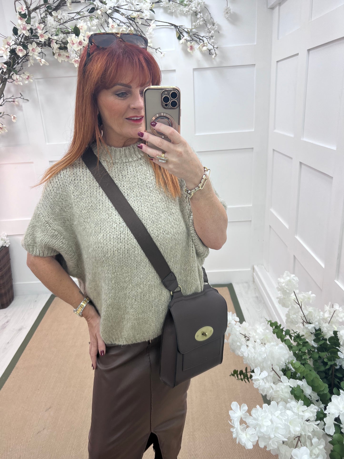 Emma: Oatmeal slouchy jumper. One size 12-18/20