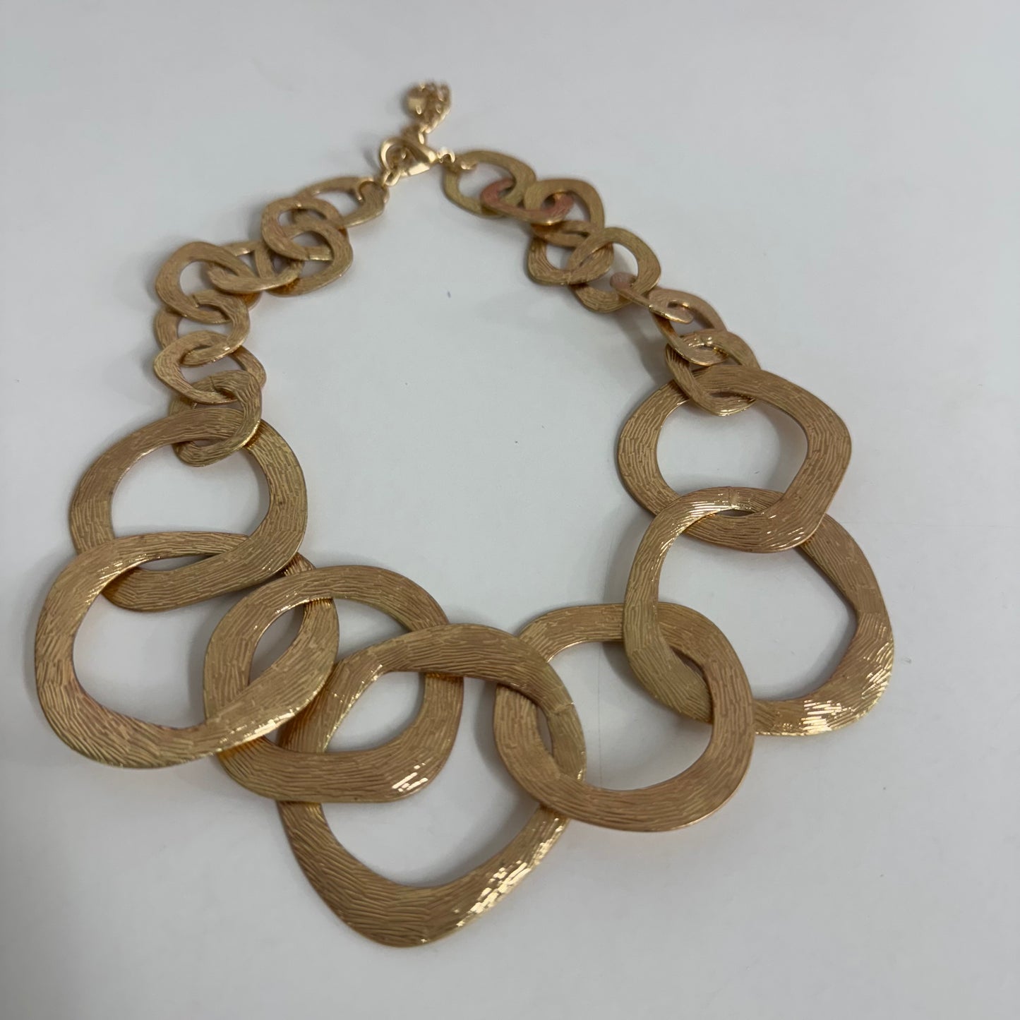 Shona: Gold metal chain statement necklace