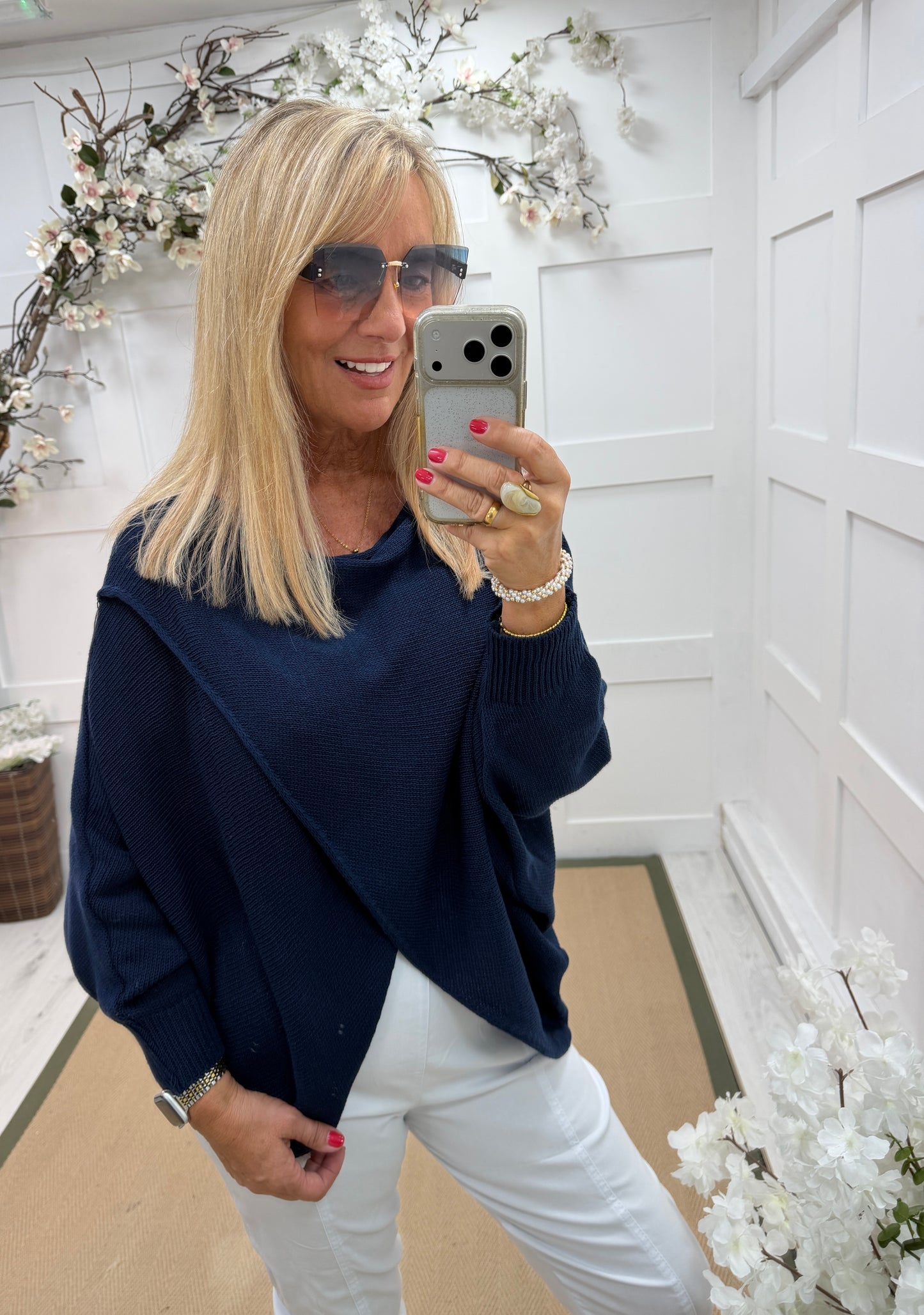 Willow: Long sleeve cotton wrap top. Free size