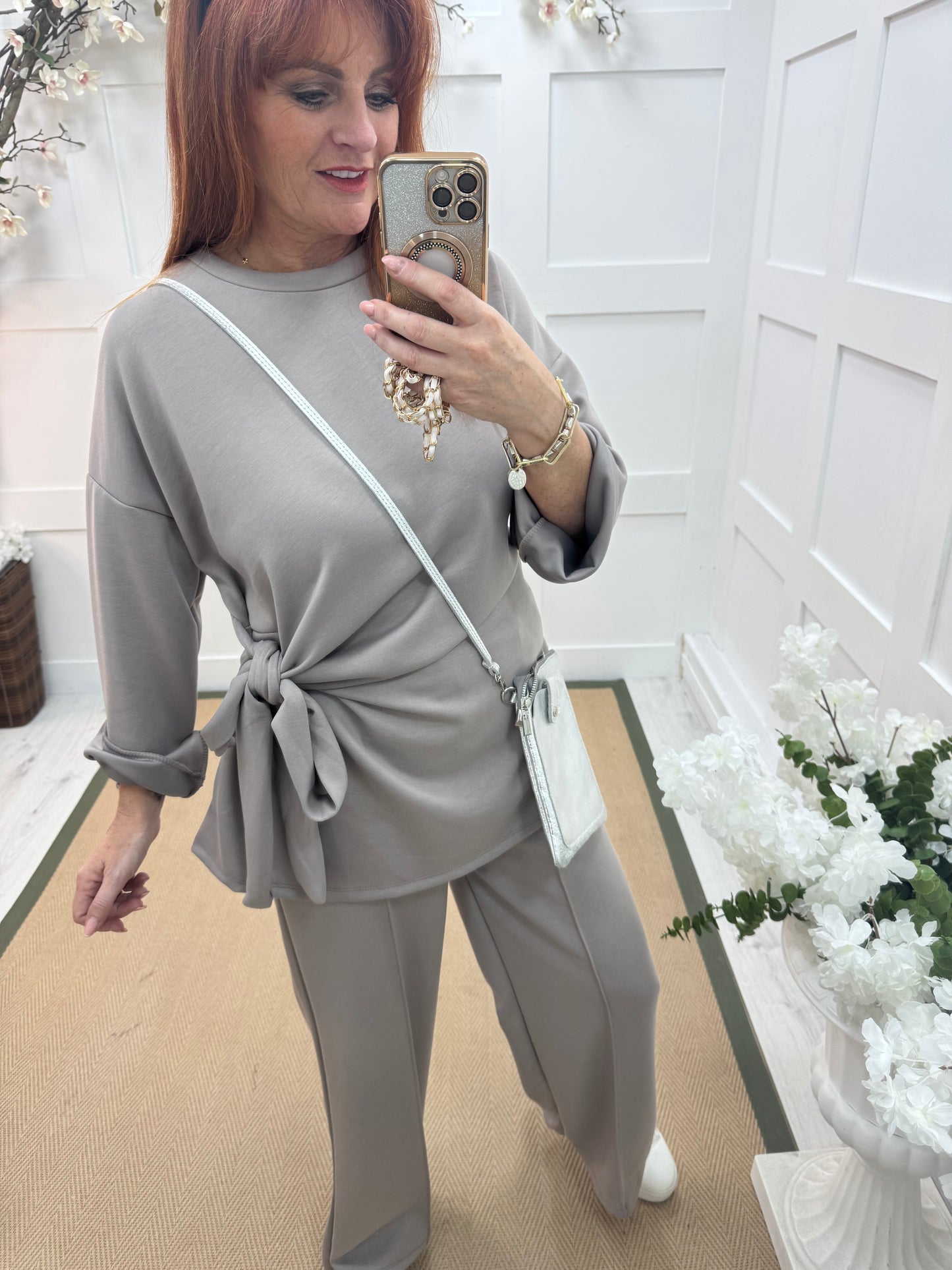 Piper: Mocha loungewear set. One size: 14 - 20