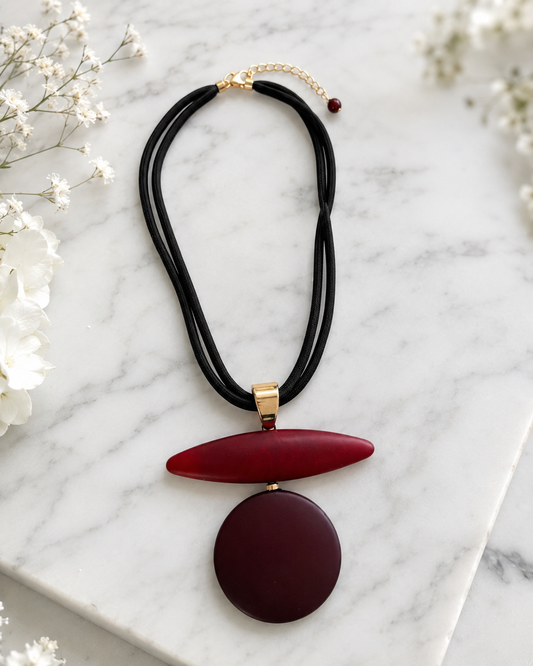 Meena: Large resin statement necklace. 3 colours