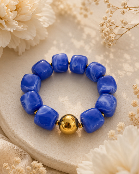 Shana: Chunky 18K gold plated acrylic bangles. 4 colours