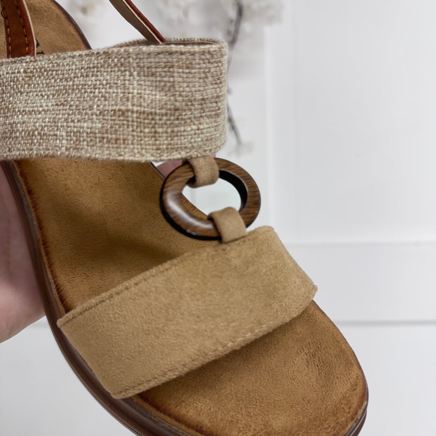 Bindi: Double strap fabric sandals: Sizes: 3-8