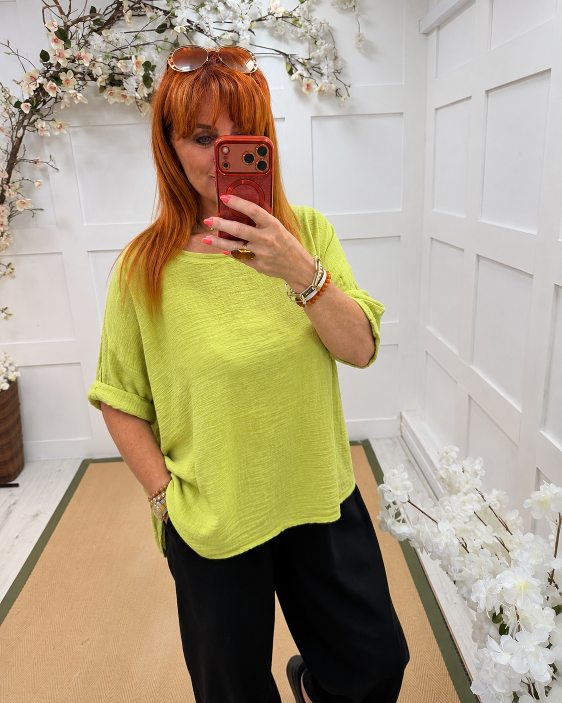 Bibi: Basic plain cotton top . One size: 10-18. 8 colours