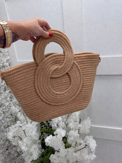 Indie: Large macrame rope tote bag. 4 colours