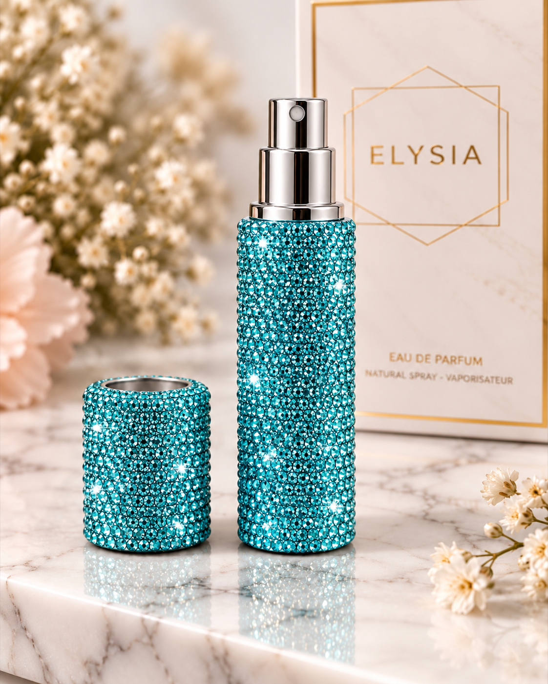 Crystal refillable perfume atomiser-10ml. Various colours