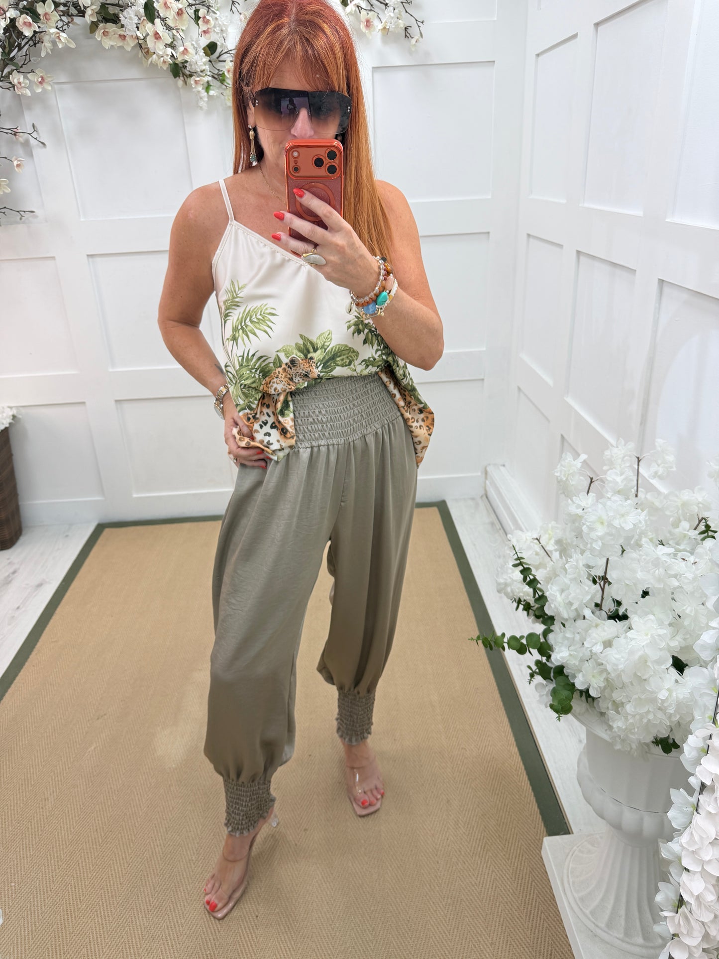 Binnie: Silky balloon leg trousers. One size: 10-18. 4 colours