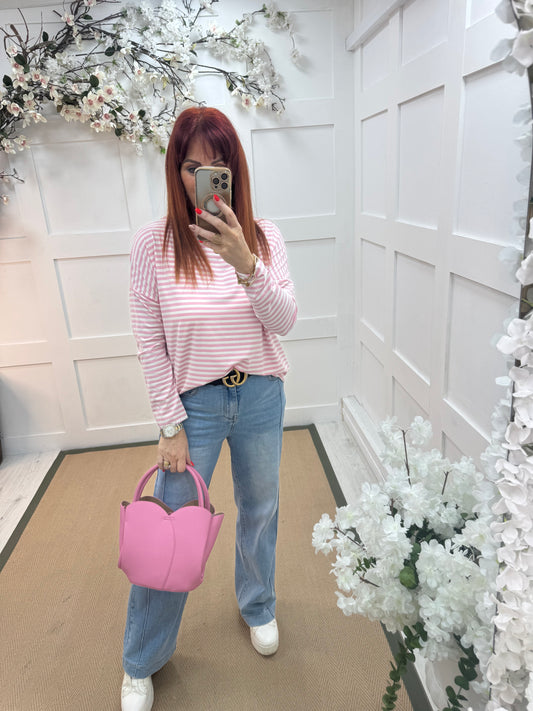 Tulip: Bubblegum pink hand bag & clutch