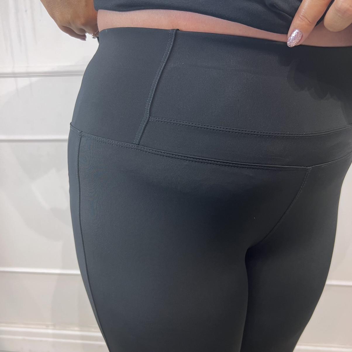 JJ: Slinky feel black high waist leggings. Sizes 8-24