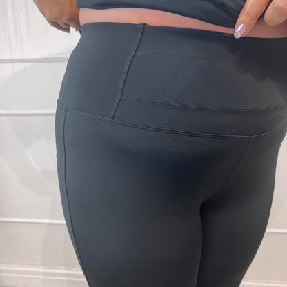 JJ: Slinky feel black high waist leggings. Sizes 8-24