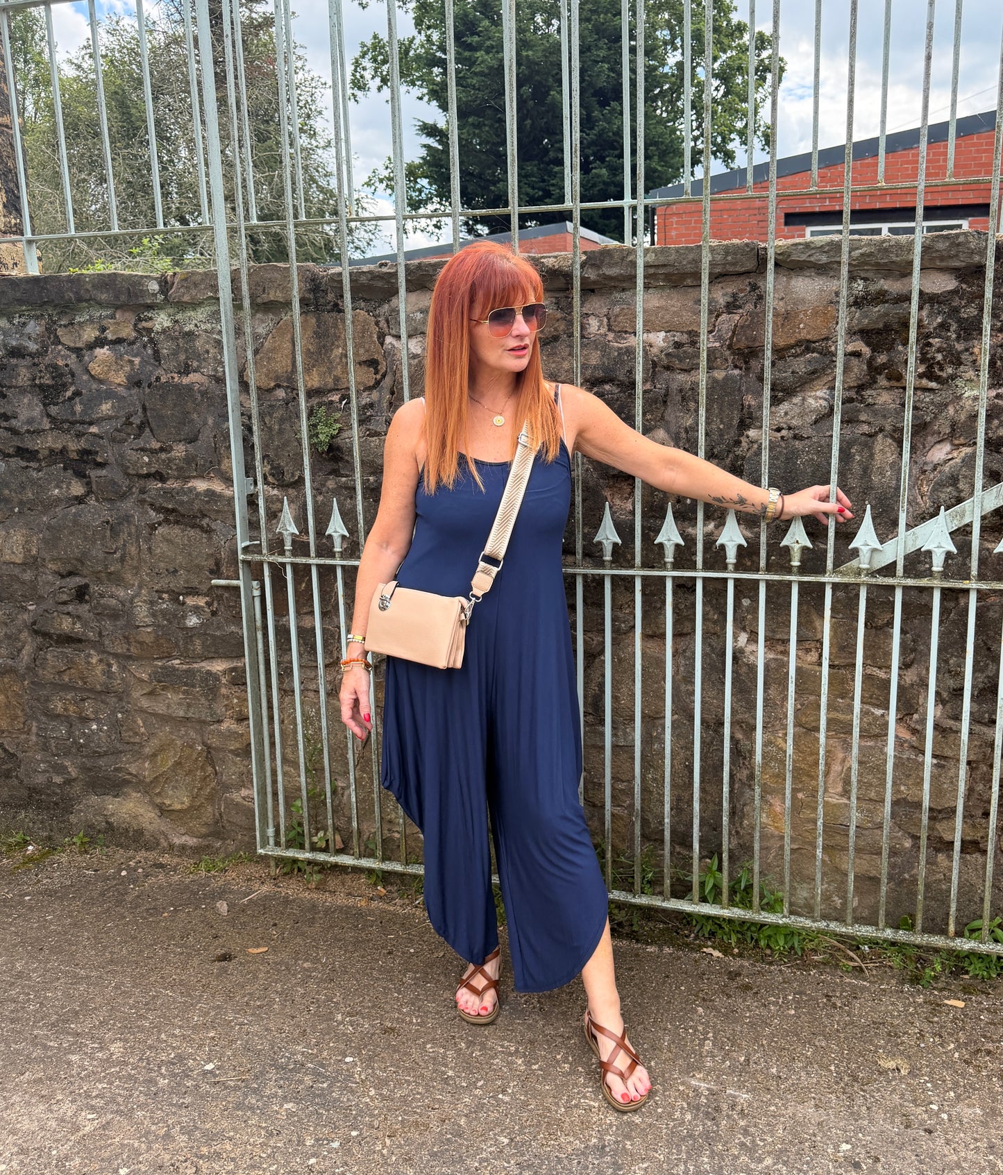JJ: Strappy harem leg jumpsuit. One size: 10-16. 4 colours