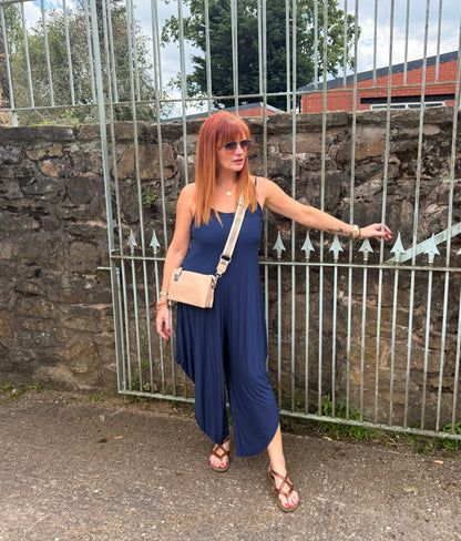 JJ: Strappy harem leg jumpsuit. One size: 10-16. 4 colours