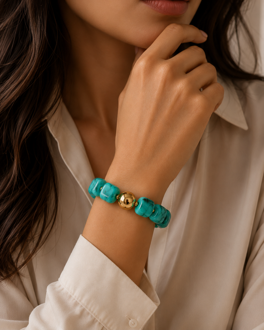 Shana: Chunky 18K gold plated acrylic bangles. 4 colours
