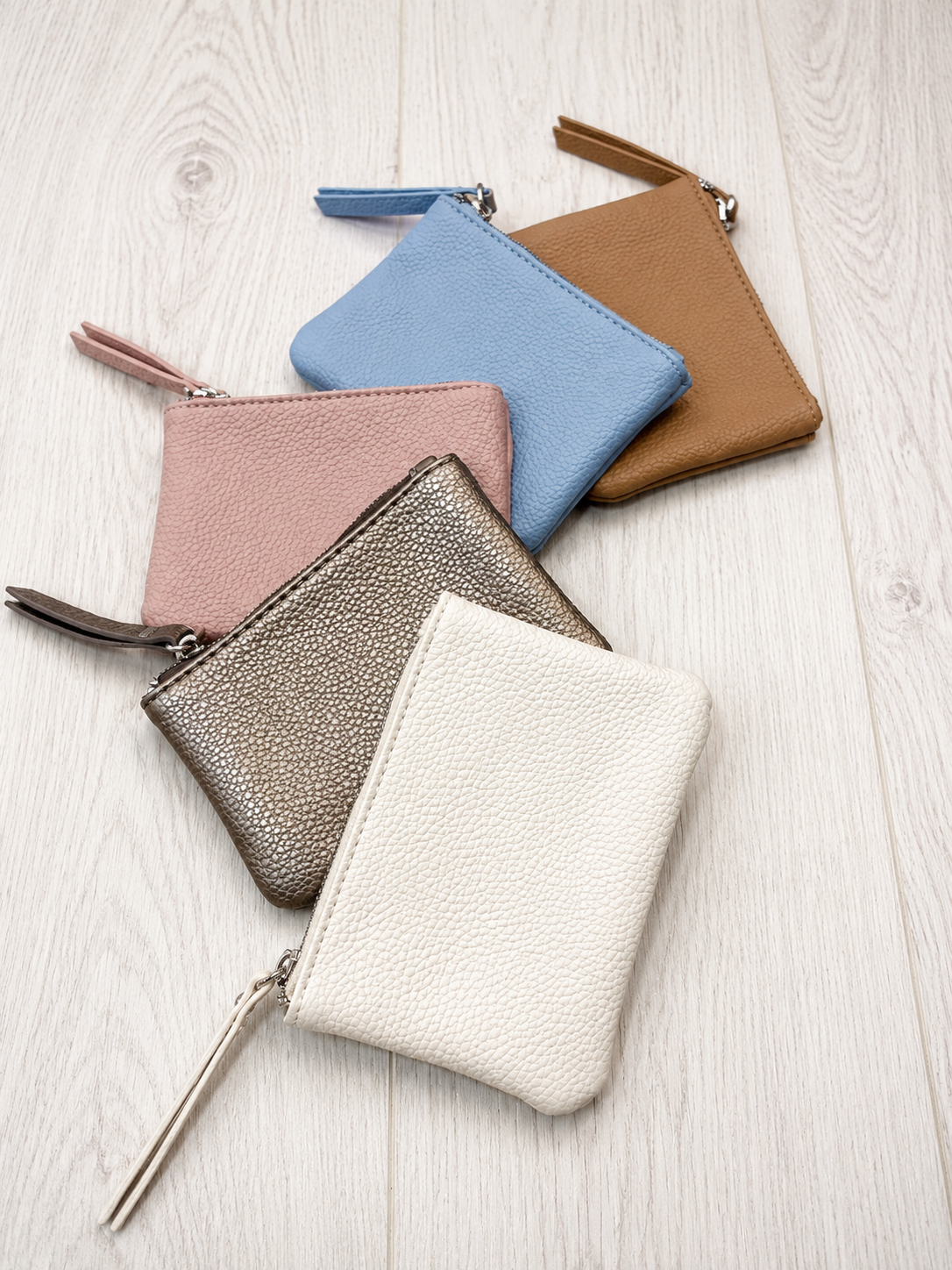 Pippa: Faux leather coin purse. 5 colours