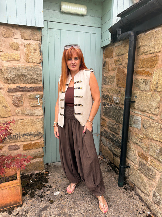 Bridget: Balloon cuff leg trousers. One size: 10-18. 4 colours