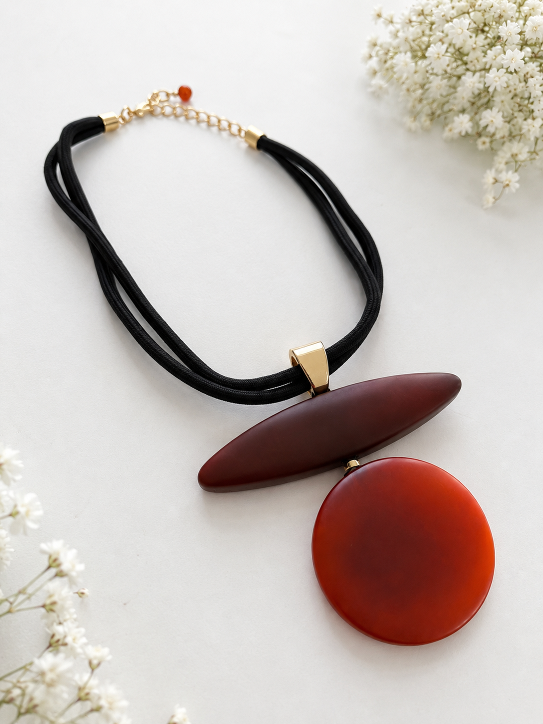 Meena: Large resin statement necklace. 3 colours