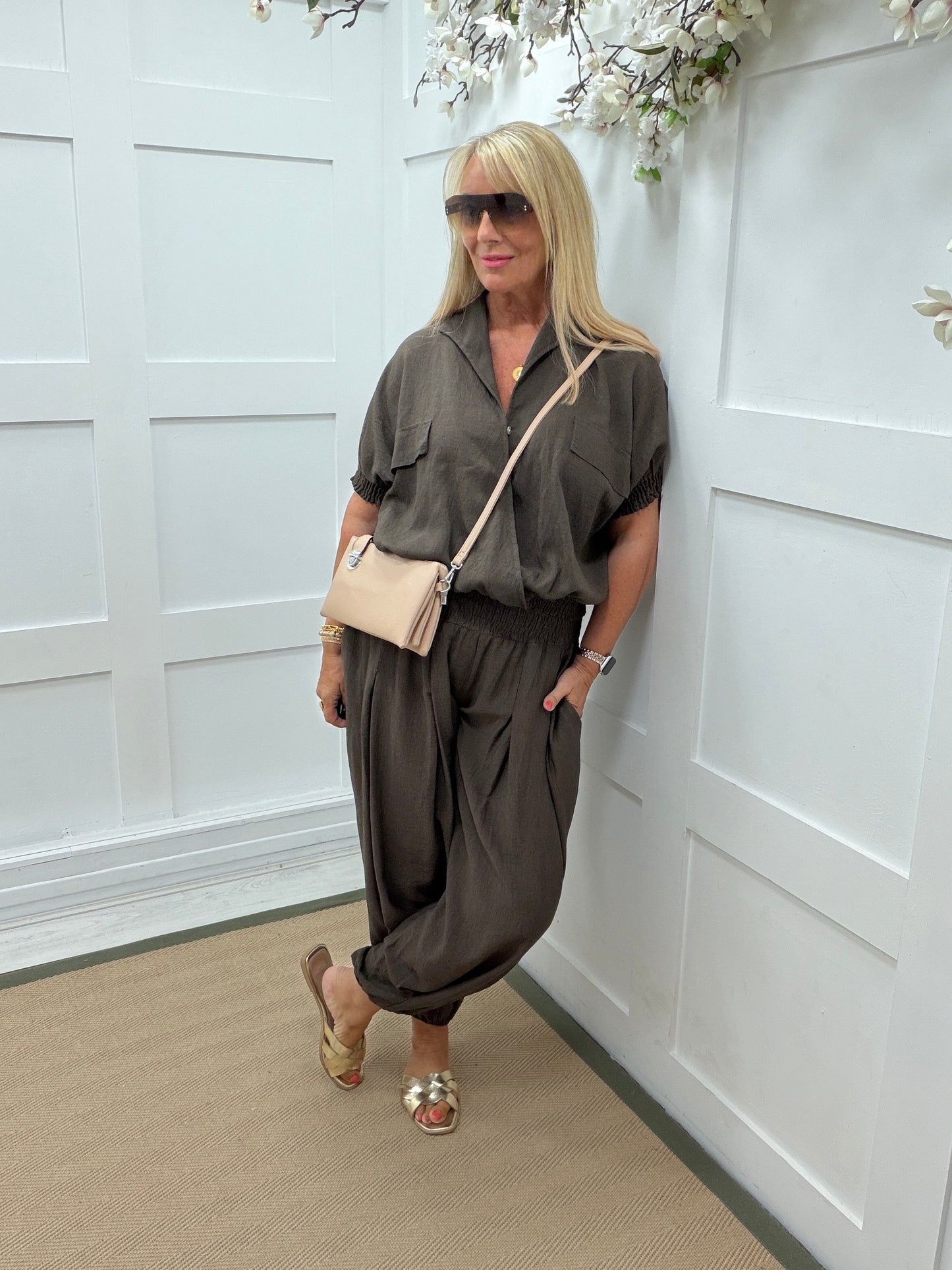Tammy: Short sleeve utility top. One size: 10-18. 4 colours