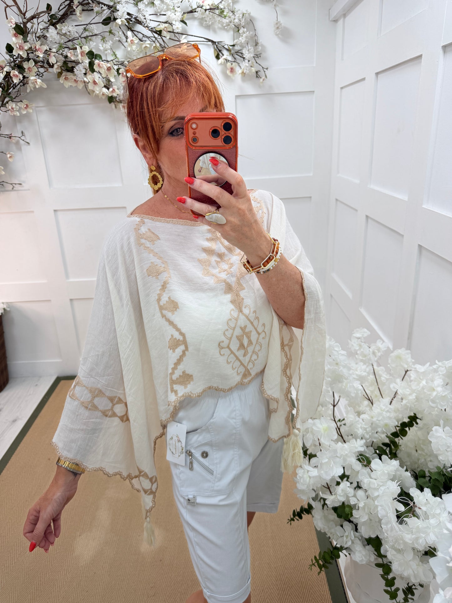 Kayleigh: Two-way patterned kaftan. Free size. 2 colours