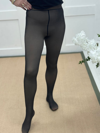 Trisha: Brown thermal lined tights. 2 sizes