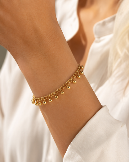 Elodie: 18K gold plated multi ball bracelet