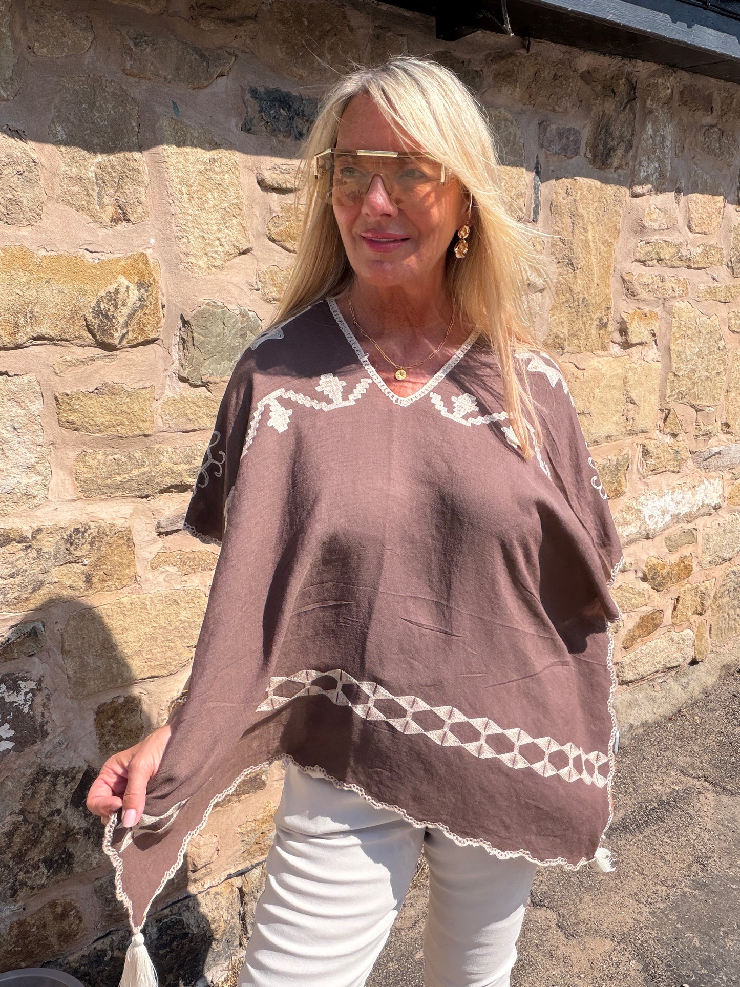 Kayleigh: Two-way patterned kaftan. Free size. 2 colours