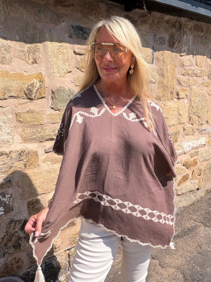 Kayleigh: Two-way patterned kaftan. Free size. 2 colours