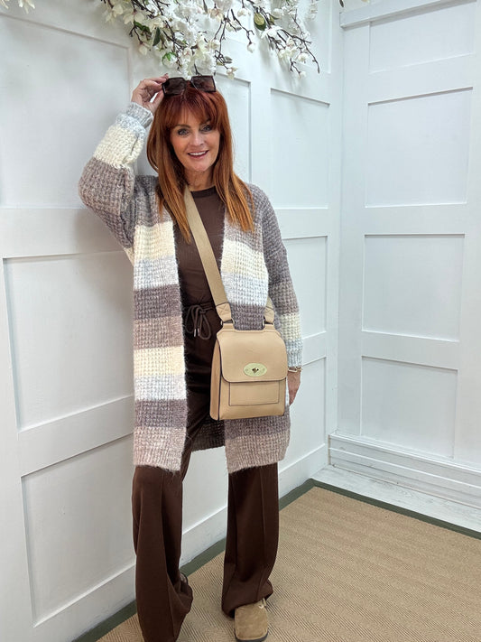 Sasha: Sand cross body satchel bag