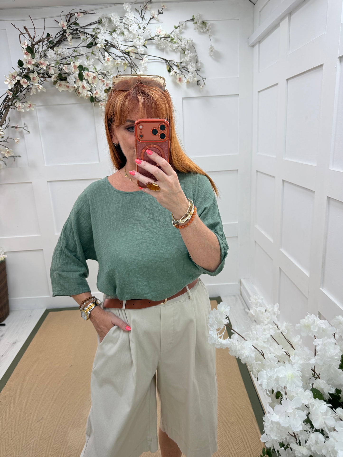 Bibi: Basic plain cotton top . One size: 10-18. 7 colours