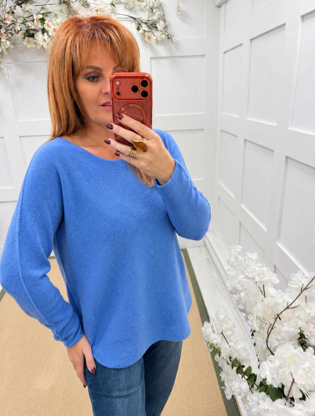 Peppa: Plain long knitted top. One size: 10-16. Various colours. BUY 2 GET 15% OFF.