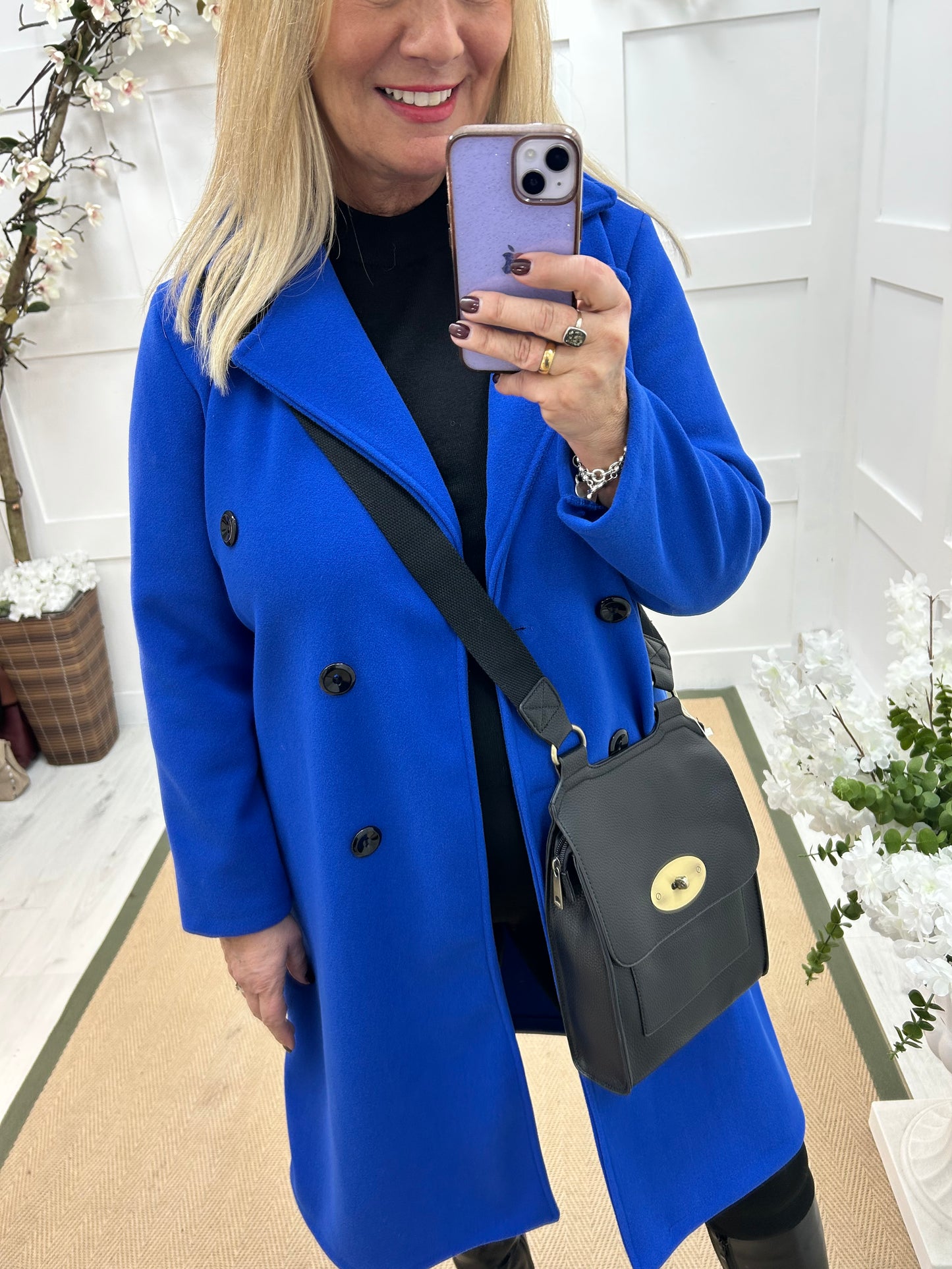 Camille: Blue trench coat . One size 10-16