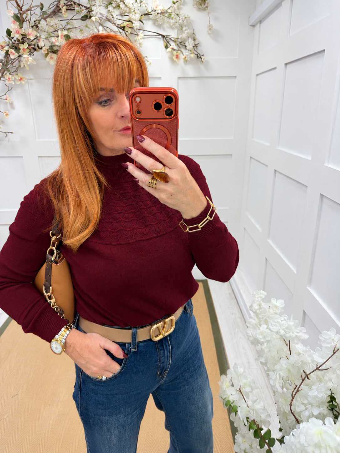 Kacey: Long sleeve fine cable knit top. One size: 10-16. 3 colours