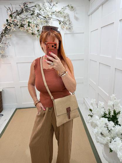 Savanna: Soft faux leather cross body satchel bag. 4 colours