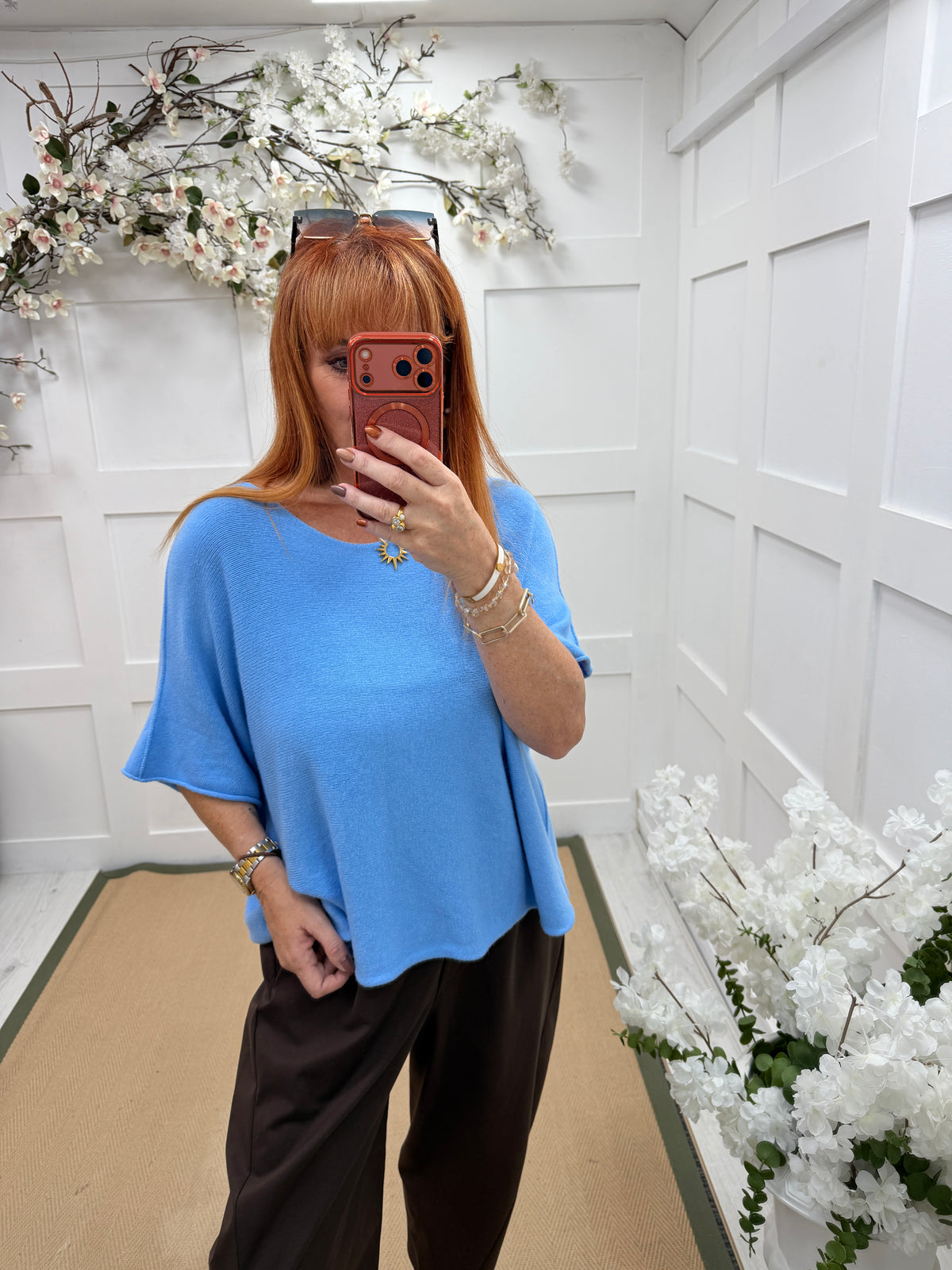 Carrie: Short knitted top. One size: 12-18/20. Various colours