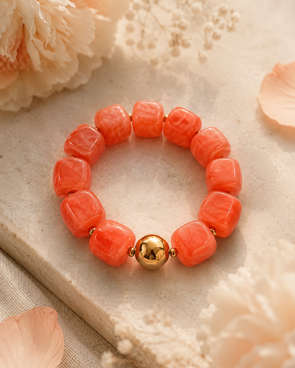 Shana: Chunky 18K gold plated acrylic bangles. 4 colours