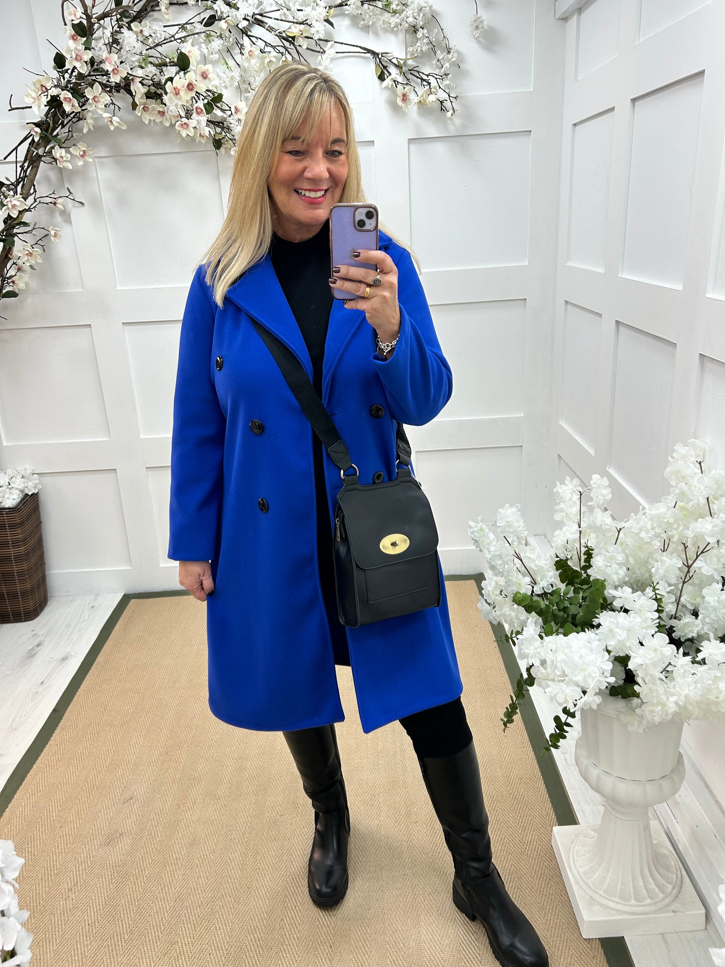 Camille: Blue trench coat . One size 10-16