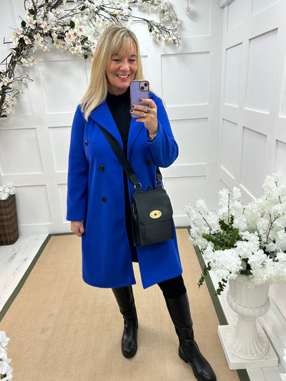 Camille: Blue trench coat . One size 10-16