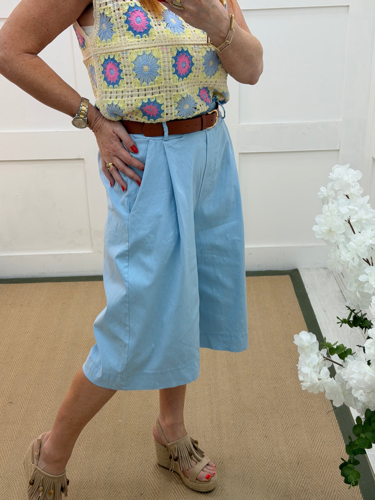Seema: Bermuda knee length shorts. One size: 10-16. 6 colours
