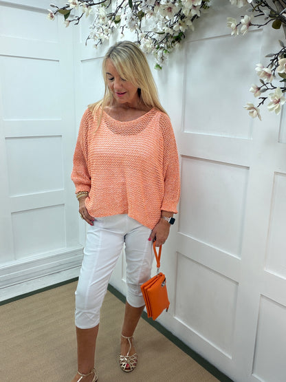 Jamie: 3 way open knit wrap top. Free size: Various colours