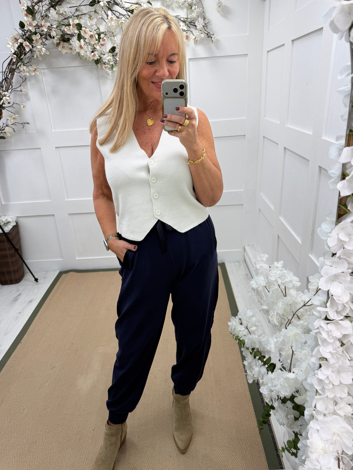 Josie: Dressy joggers. One size: 10-16. 3 colours