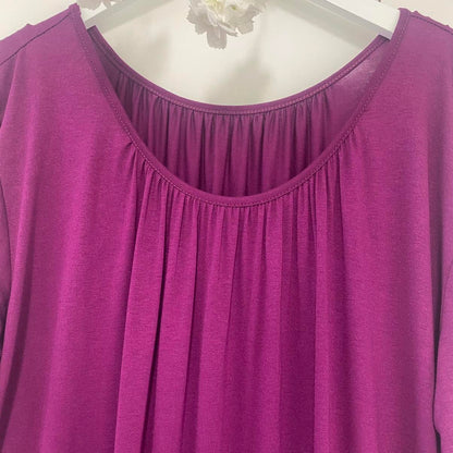Emma: Long sleeved bubble hem top. One size 16-22