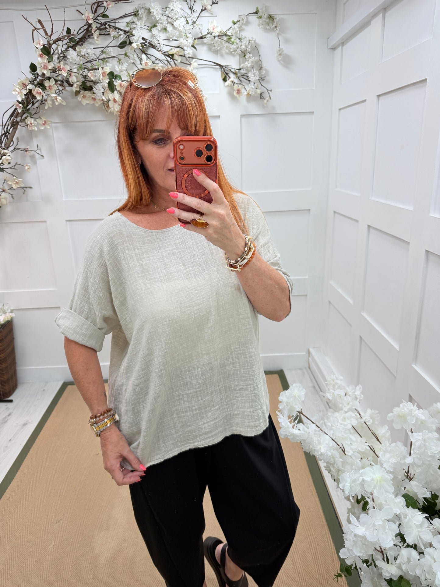 Bibi: Basic plain cotton top . One size: 10-18. 7 colours
