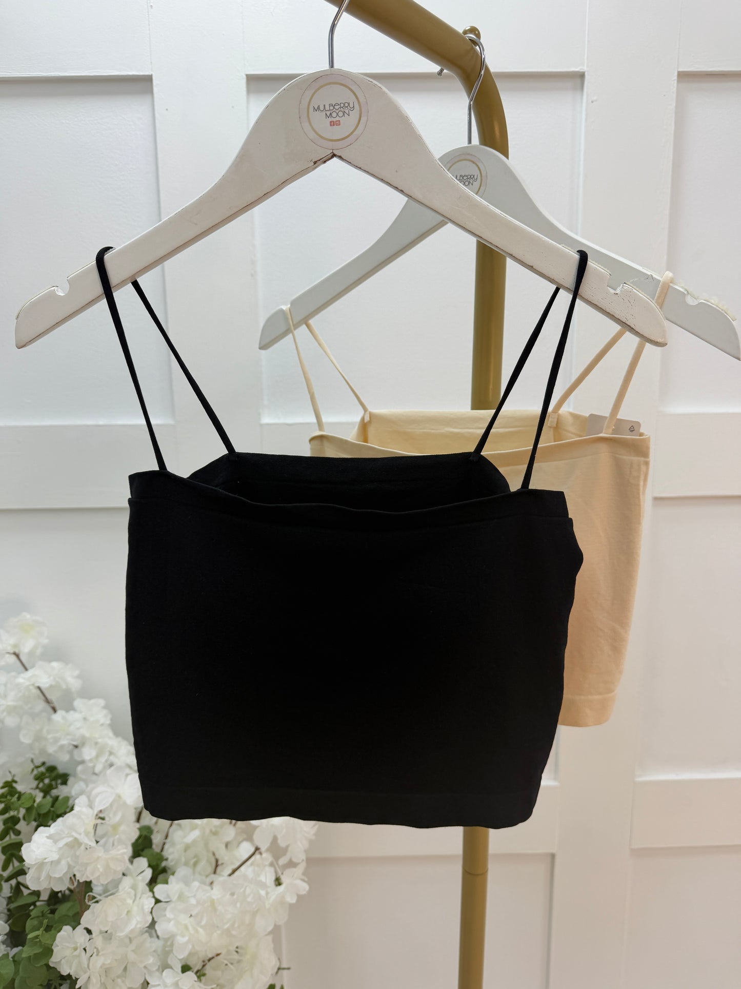 Bella: Padded strappy bralette. One size 8-16. 3 colours